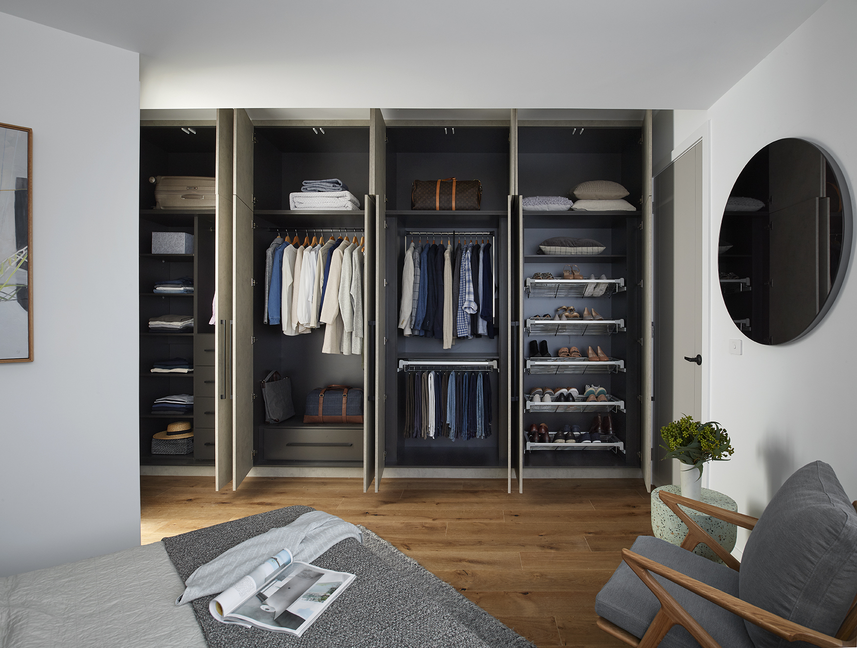 industrial style wardrobe